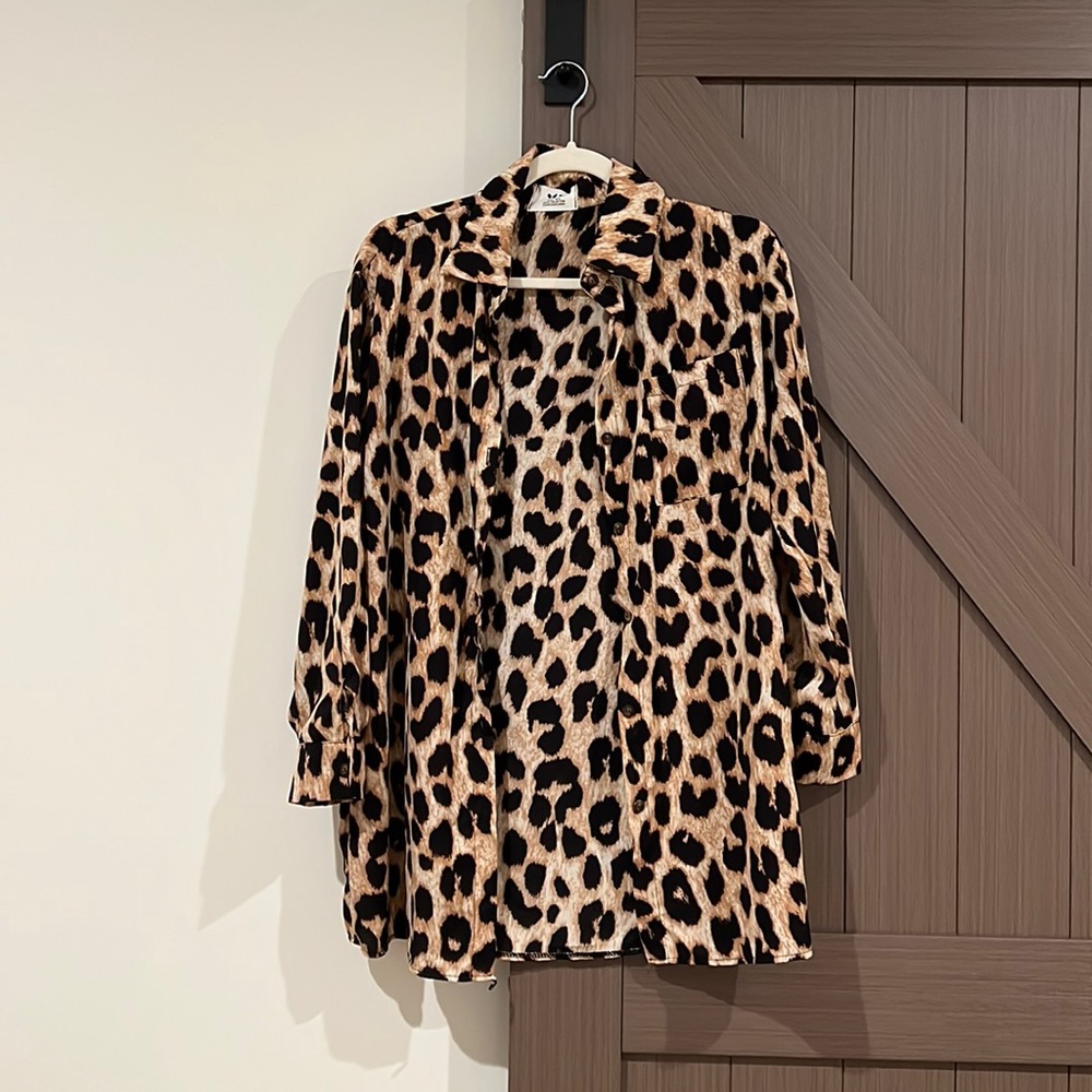 Cheetah Button Down - image 1